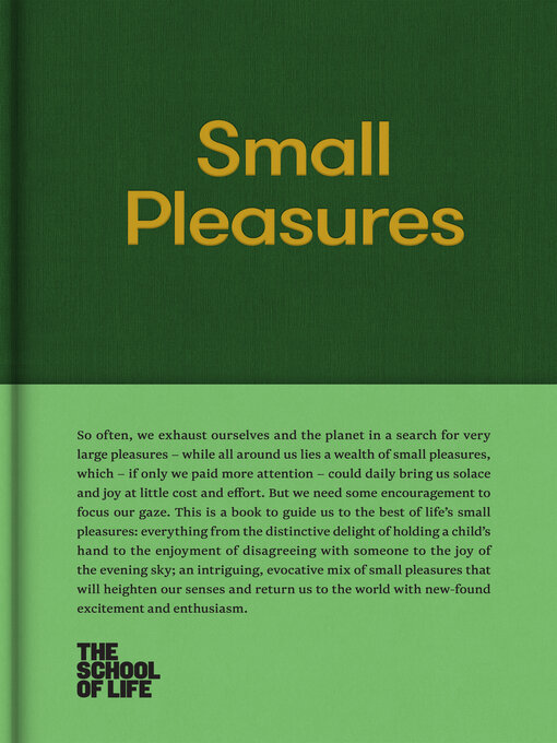 Title details for Small Pleasures by Alain de Botton - Wait list